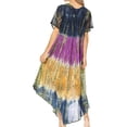 thumbnail image 2 of Sakkas Mika Ombre Floral Caftan Dress - Blue - One Size, 2 of 5