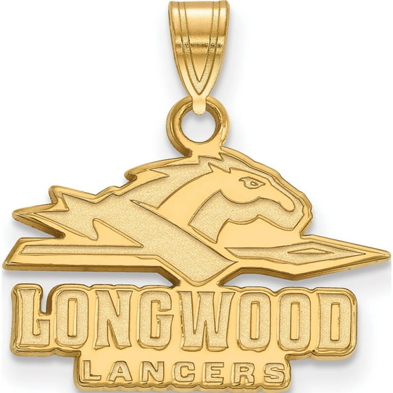 10K Yellow Gold 10Ky Logoart Longwood University Small Pendant (17 X 20) Made In United States 1y001loc