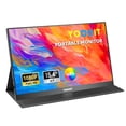 thumbnail image 1 of Yodoit Monitor Portátil para Laptop 1920×1080 15.6" FHD Pantalla de Monitor de Viaje Pantalla IPS con Puerto USB Tipo C y Altavoces con Smart Cover Monitor de Metal Compatible con PC, MacBook, Xbox (N, 1 of 5