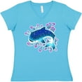 thumbnail image 3 of Inktastic Cute Whale Shark Women's V-Neck T-Shirt, 3 of 5