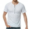thumbnail image 1 of Birdeem T-Shirt Blouse pour Homme Décontracté Uni Mode à Enfiler Col Rond Manches Courtes, 1 of 12