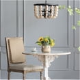 thumbnail image 3 of JERFIT 4-Light Beaded Wood Chandelier with Adjustable Chain, Vintage Ceiling Light Fixture for Dining Room Kitchen Entryway Foyer, Cream Finish, Hardwired, No Bulb Included, 3 of 5