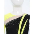 thumbnail image 5 of Sholeno Gymnastics Leotard for Girls One Shoulder Long Sleeve Ballet Bodysuit Tumbling Dance Outfit Fluorescent Yellow 6, 5 of 7