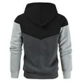 thumbnail image 3 of Yindaity Men's Midweight Fleece Pullover Hoodies Casual Color Block Hooded Sweatshirt with Pockets (Black,M), 3 of 5