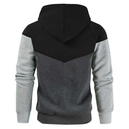 LEEy-world Hoodies for Men Pullover Men's Tactical Jackets Winter Full Zip Hiking Hunting Coat with Multi Pockets Black,M