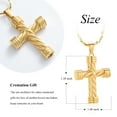 thumbnail image 2 of Rope Winding Cross Cremation Ashes Urn Pendant Necklace Memorial Keepsake Jewelry Lord’s Prayer Cross Ashes Necklaces, 2 of 6