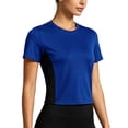 thumbnail image 2 of NELEUS Womens Workout Shirts Athletic Running Yoga Short Sleeve Tops Tight Fit Breathable Crewneck,Blue,US Size M, 2 of 10