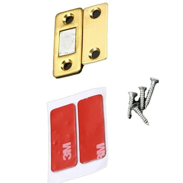 4-Pack Bronze Magnetic Cabinet Catches - Ultra Thin Door Magnets With Adhesive & Screws For Drawers & Cabinets