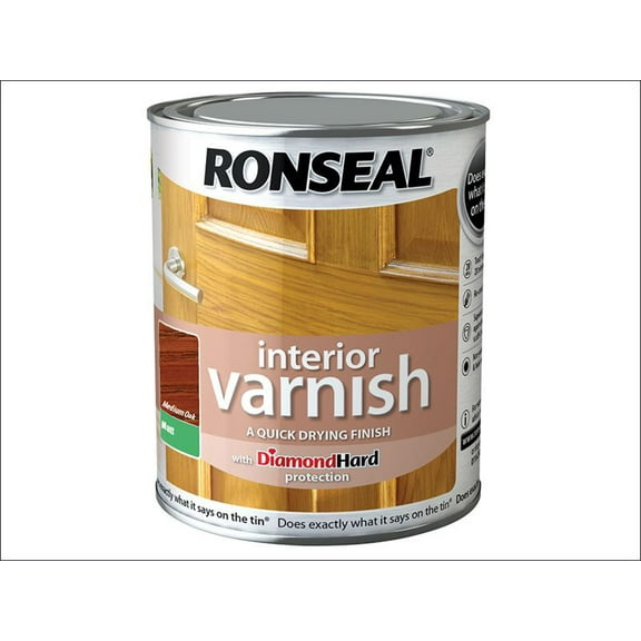 Ronseal - Interior Varnish Quick Dry Matt Medium Oak 750ml