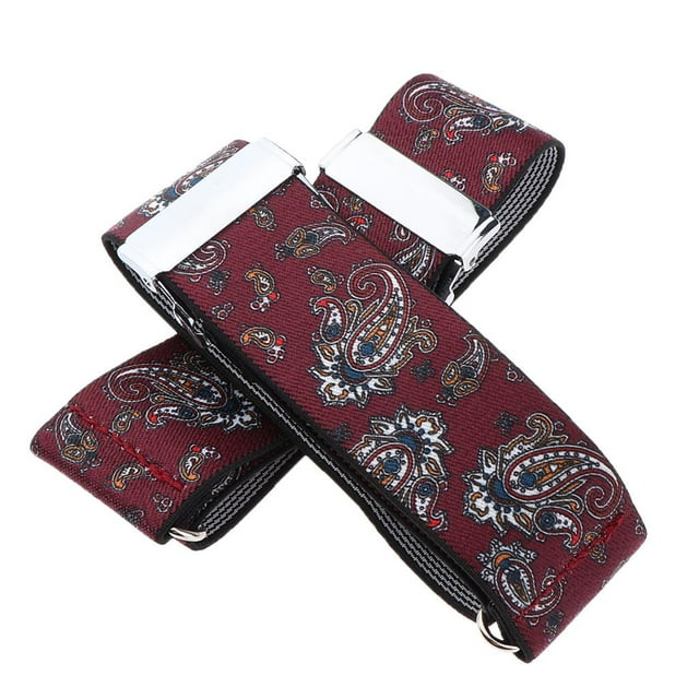 Soporte de manguito elástico con brazalete con estampado de manga de para hombre con fuerte clip de metal Borgoña2