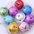 40mm Big Hollow Star Jingle Bells Pendant Frosted Bell for Festival