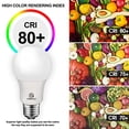 thumbnail image 2 of ENERGETIC A19 LED Light Bulb, 8.5 Watts(60W Equivalent), 3000K Warm White, E26 Base, 750lm, UL Listed, Non-Dimmable,24 Pack, 2 of 6