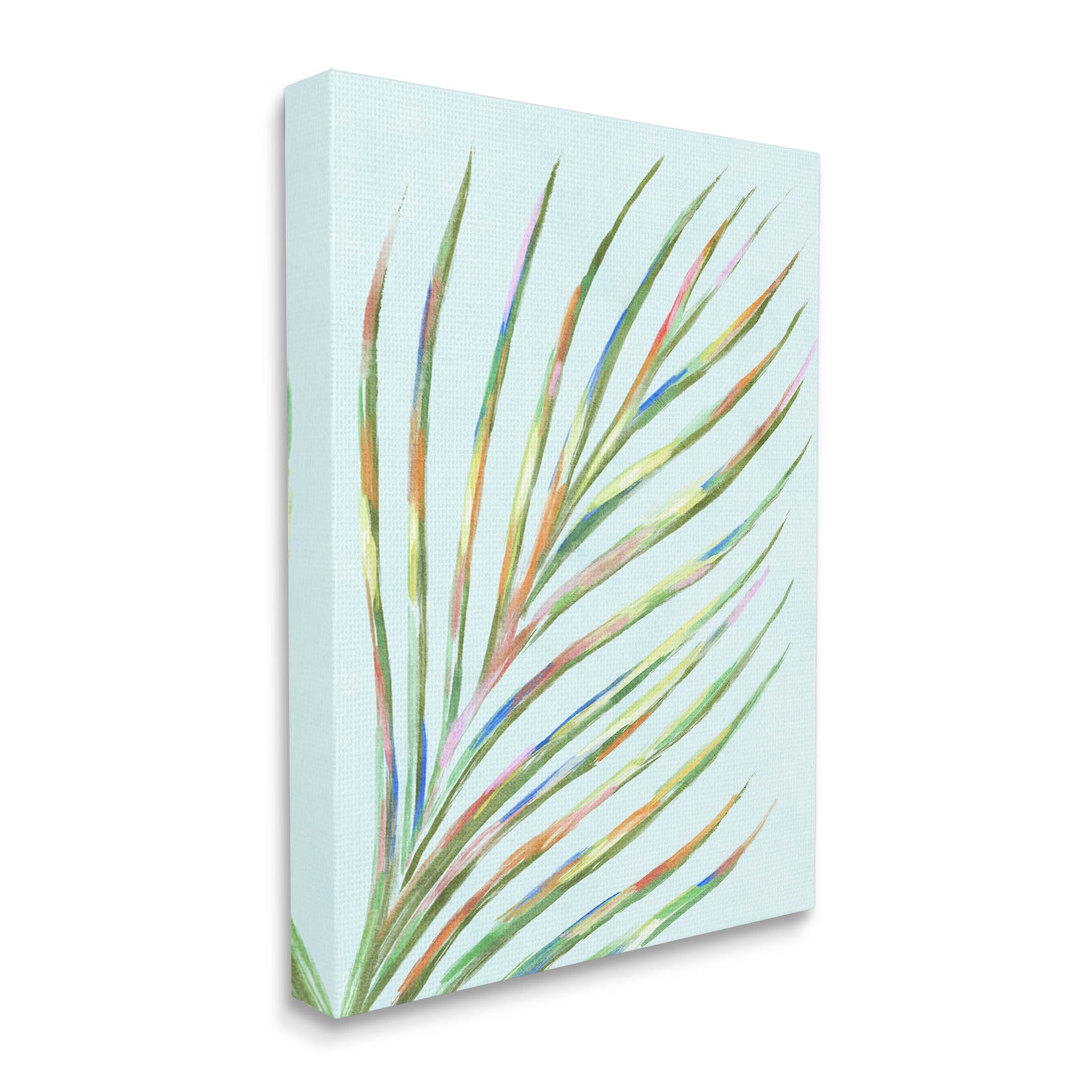 Vivid Palm Leaf Botanical Botanical & Floral Graphic Art Gallery Wrapped Canvas Print Wall Art