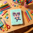 thumbnail image 5 of Bcylexb Plush Journal Notebook, Fluffy Fuzzy Soft Cover Journal With Cute Cartoon Animal Designs for Students Teens Gift Writing Stationery, 5 of 6
