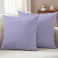 thumbnail image 5 of 2 Pack Outdoor Waterproof Throw Pillow Covers,Light Purple Solid Color Decorative Square Pillow Case Patio Pillowcases for Chair Couch Sofa 16x16in, 5 of 9