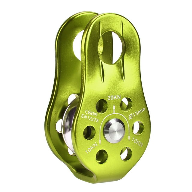 Aluminium Alloy Climbing Pulley Block, Heavy Duty, With 1000kg Pull Strength, Suitable for 8-12mm Rope, for Climbing, Hauling, Transporting