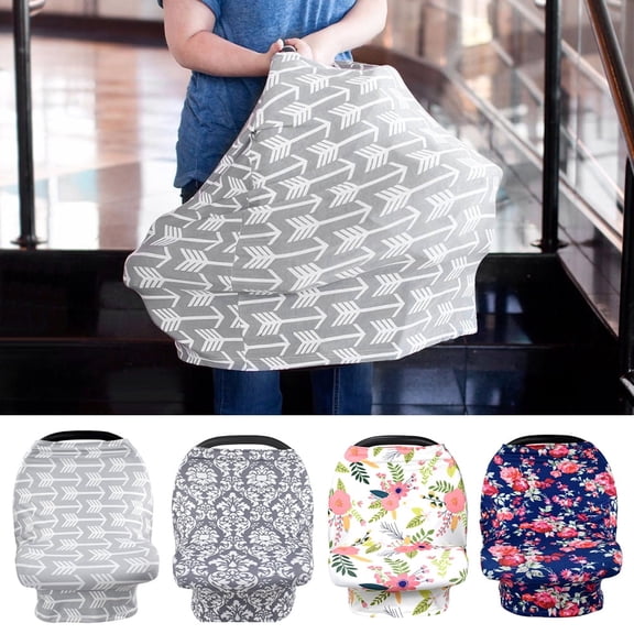 Baby Car Seat Canopy Covers Nursing Cover Breastfeeding Scarf Stroller Cover Carseat Canopy for Baby Girls Boys