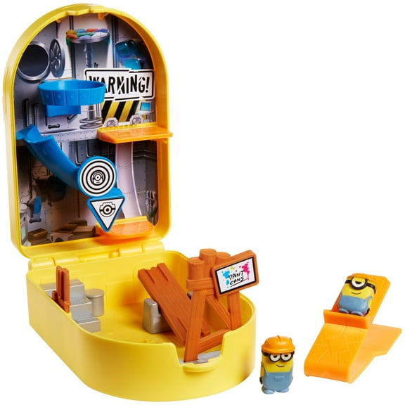 Minions Splat ‘Ems Construction Playset with 2 Mini Minion Figures, Launcher and Sticky Targets, Toy Gift for Kids