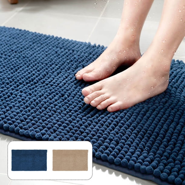 Alfombrillas De Chenilla Felpudo para perro color caqui de 80 x 50 cm, absorbente, antideslizante, lavable, para patas mojadas y suciedad, de secado rápido, para entrada interior (1 unidad) JASKFLY