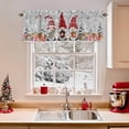 thumbnail image 2 of Christmas Valances for Windows, 54 x 18in, Dwarfs Snowflake Xmas Tree Bird Winter Gray Rod Pocket Kitchen Valance Curtain Light Filtering Window Treatments for Living Room Bedroom, 1 Panel, 2 of 7