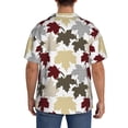 thumbnail image 3 of Fotbe maple leaves Camisa Estampada de Manga Corta para Hombre, Casual de Verano, Estilo Playero, Sin Arrugas-X-Large, 3 of 5