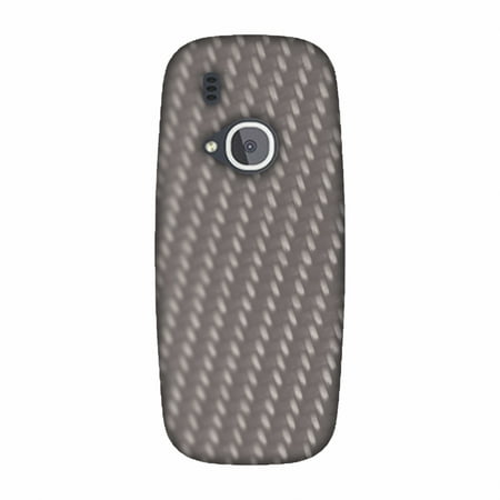 S15 Carbon (Nokia 3310 Case, Premium Handcrafted Designer Hard Shell Snap On Case Printed Back Cover with Screen Cleaning Kit for Nokia 3310, Slim, Protective - Carbon Fibre Redux Stone Gray)