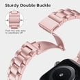 thumbnail image 4 of ZYX Slim Stainless Steel Band for Apple Watch, Women's 14mm Thin Metal Strap with Tool, Rose Pink, 38mm/40mm/41mm/42mm(Series 10 11), 4 of 7