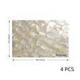 thumbnail image 4 of Amarainy Shell Pattern Beige Gold Trim Placemats Set Of 4 For Home Kitchen Table Decor 12x18 inch, 4 of 5
