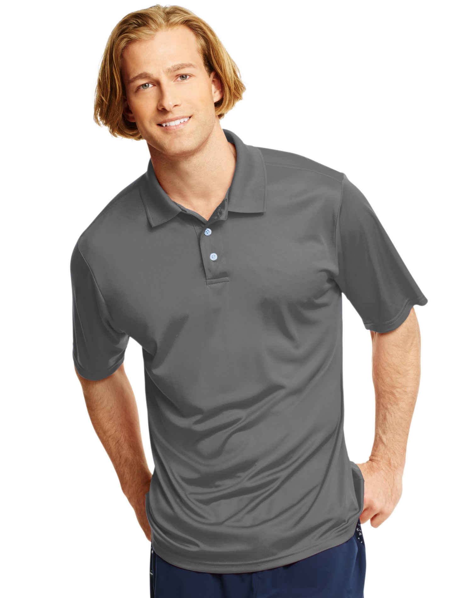 Hanes Cool DRI Men`s Sportshirt, M, Graphite