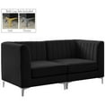 thumbnail image 3 of Meridian Furniture Alina Black Velvet Modular Sofa, 3 of 15