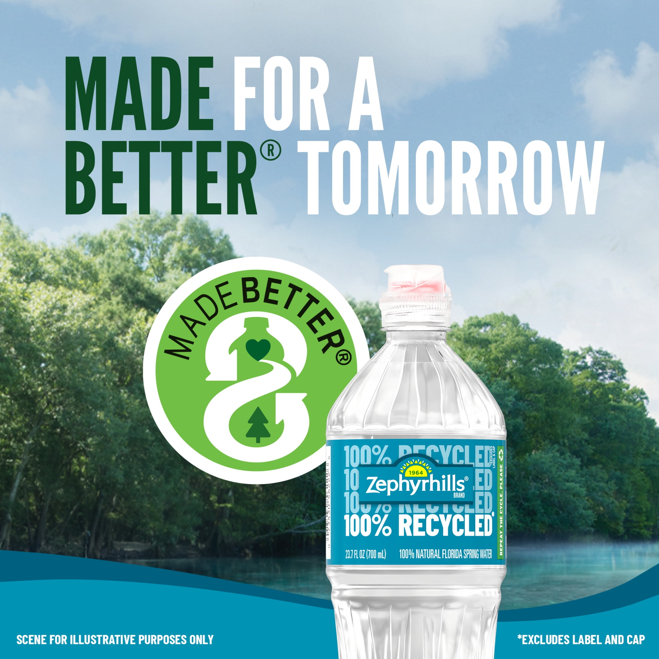 Zephyrhills Florida Spring Water, 20 Fl Oz, Single Plastic Bottle
