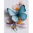 thumbnail image 1 of Qisvanset Toile d'Art Papillon Bleu 15,75 X 11,81 Pouces, 1 of 8