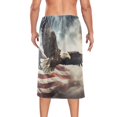 thumbnail image 2 of Eagle Clouds and American Flags Bath Towel Wrap for Man Adjustable Shower Wrap Button Closure Body Towel for Sauna Gym, 2 of 7