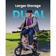 Gyroor Electric Scooter for Adults with Large Pet Basket – Dog-Friendly 550W Motor 19 MPH, 20 Mile Long Range, Foldable Commuter E-Scooter with Comfort Seat for Pets & Groceries