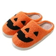 thumbnail image 7 of YLYL Halloween Slippers for Women Retro Soft Cozy Comfy Plush Lightweight Slip-on Indoor Outdoor Anti-Skid Sole Christmas House Shoes, 7 of 7