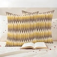 thumbnail image 3 of Outdoor Pillow Covers Pack of 2, Vintage Gradient Brown Yellow Geometric Waterproof Throw Pillowcase Cushion Cases, Retro Style Decorative Pillow Cover for Couch Sofa Home Bed Patio, 3 of 9