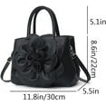thumbnail image 2 of Women's Fashion Handbags Tote Bags Flower Design Shoulder Bag Top Handle Satchel Purse, 2 of 4