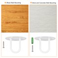 thumbnail image 5 of Unique Bargains U Forme de Crochets de Plafond Mural 65x46mm Fer Blanc 2 Pack, 5 of 5