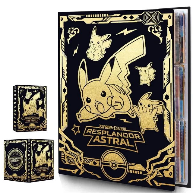 Trading Card Holder Card Album Binder, Protection Folder Book Collectible Card Album, 9-Pocket with 24-Pages 432-Trading Cards Capacity, Present for Children-AAC5