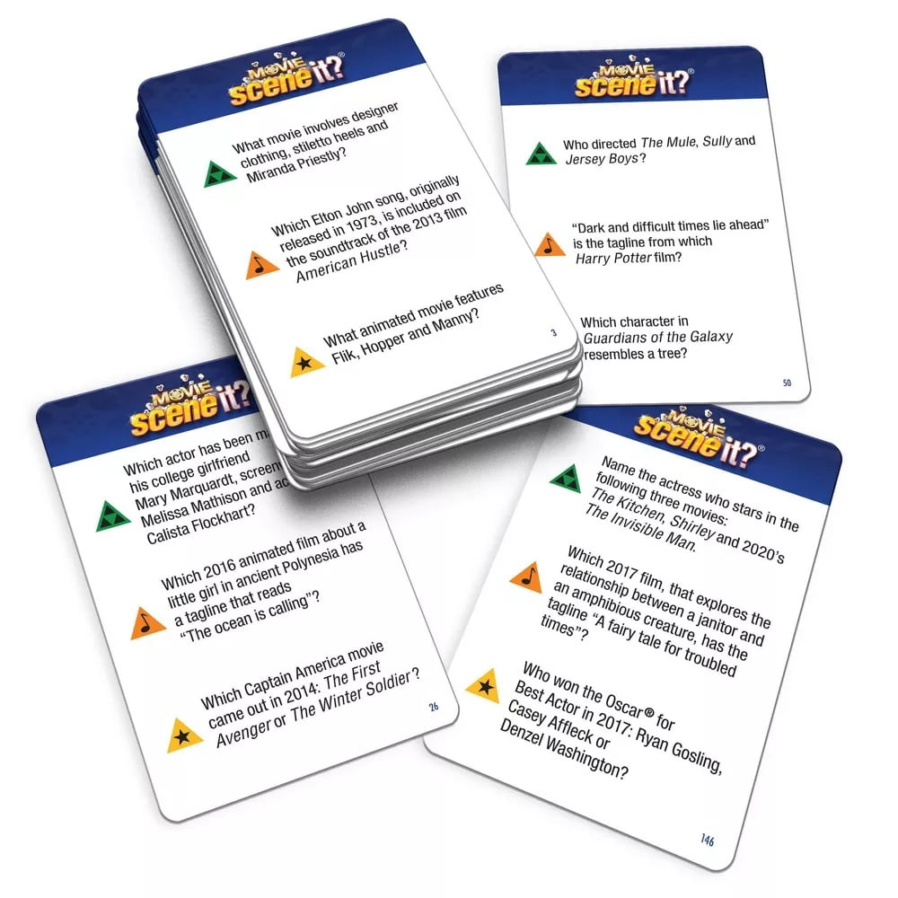 Scene It? Movie Trivia Board Game, The Ultimate Movie Knowledge Test, Puzzle-Solving Family Party Game, Stream Real Clips with Gamestar App+