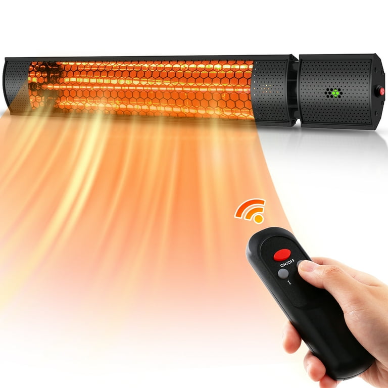 FlameMore Electric Patio Heater Outdoor Garden 1500W Waterproof