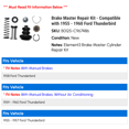 thumbnail image 2 of Brake Master Repair Kit - Compatible with 1955 - 1960 Ford Thunderbird 1956 1957 1958 1959, 2 of 2