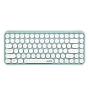 Ajazz BT Keyboard, Round Key , 84 Keys, Green, 10m BT Connection, Compatible with Windows, Ideal for Gaming and Typing