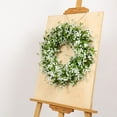 thumbnail image 4 of Oferta del Mes, Coronas de primavera para puerta de entrada exterior, bienvenida, planta de flores de verano, flor inmortal Akmoler, 4 of 9