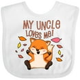 thumbnail image 3 of Inktastic My Uncle Loves Me Cute Baby Fox Boys or Girls Baby Bib, 3 of 4