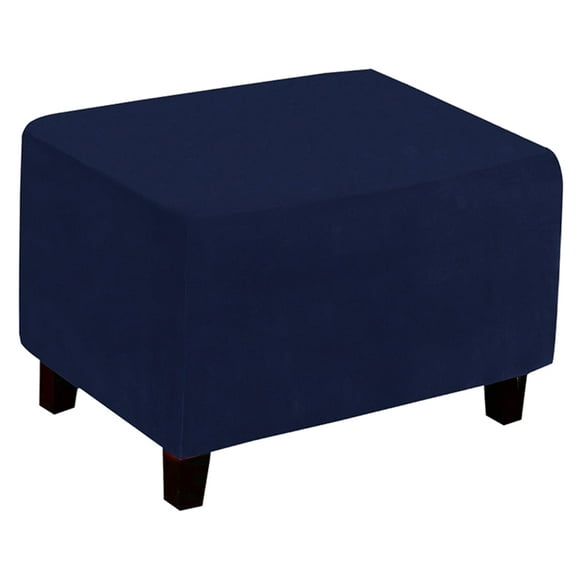 Rectangular Footrest Removable ive Cover Furniture Series Decoration Flexible Extendable Easy to Store - Deep Blue