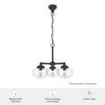 thumbnail image 7 of Hunter - Saddle Creek 3-light Noble Bronze, Medium Size Chandelier, Dimmable, Schoolhouse Style, Candle Shaped, for Bedrooms, Dining, Living Rooms - 19358, 7 of 7