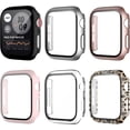thumbnail image 1 of 6 Pack for Apple Watch Series 3/2/1 38mm Case with Tempered Glass Screen Protector, Slim Guard Bumper Full Coverage Hard PC Protective Cover HD Ultra-Thin Cover for iWatch 38mm Accessories, 1 of 5
