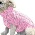 thumbnail image 1 of Mascota perro de cuello alto de punto suéter abrigo de invierno más grueso jersey de punto de ganchillo abrigo ropa para perro pequeño mediano grande cachorro gato, 1 of 5