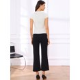 thumbnail image 3 of DARING DIVA Women's Crew Neck Cap Sleeve Knit Houndstooth Tweed Top S Light Khaki, 3 of 6